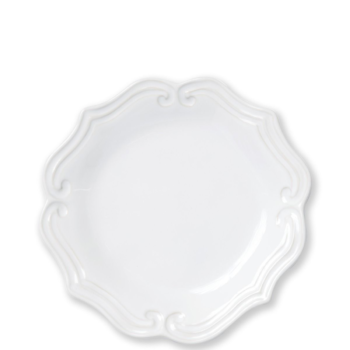 Vietri Incanto Stone White Baroque Salad Plate 8.75"D