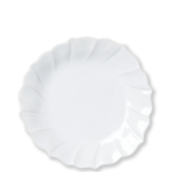 Vietri Incanto Stone White Ruffle Salad Plate 8.5"D