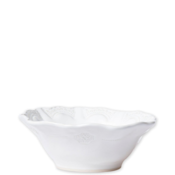 Vietri Incanto Stone White Lace Cereal Bowl 7"D x 2.5"H