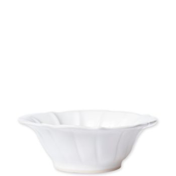 Vietri Incanto Stone White Ruffle Cereal Bowl 7"D x 2.5"H