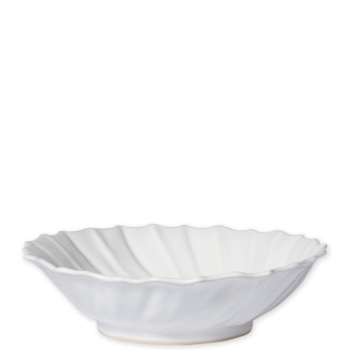 Vietri Incanto Stone White Ruffle Large Bowl 12.5"D x 3.5"H