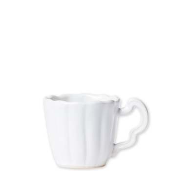 Vietri Incanto Stone White Scallop Mug 3.25"H, 10 oz
