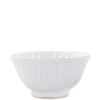 Vietri Incanto Stone White Stripe Small Serving Bowl 7.5"D x 4'H