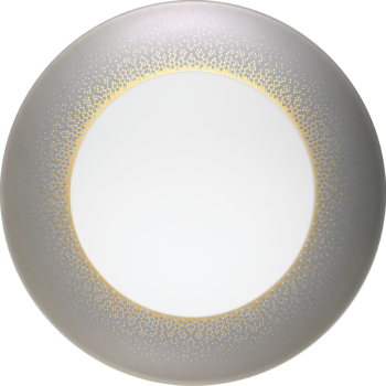 Haviland Souffle d'Or Eclispe grey large dinner plate 11''D