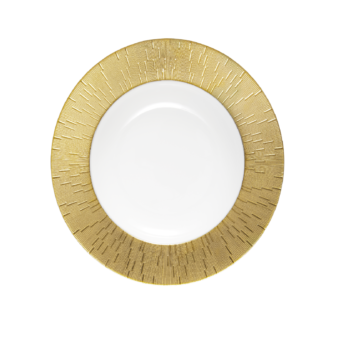 Haviland Infini gold soup plate 9.4"D
