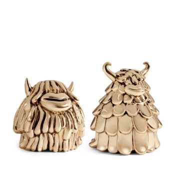 L'Objet Haas Niki + Simon Salt + Pepper Shakers 3"H x 2"W