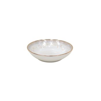 Casafina Taormina Soup/Pasta Bowl White & Gold 8.5"D