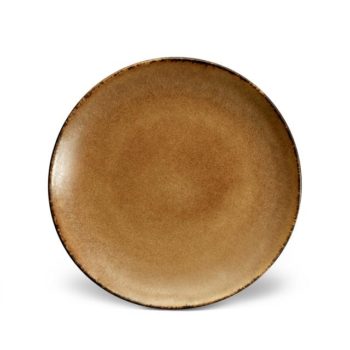 L'Objet Terra Leather Dinner Plate 10.5"D
