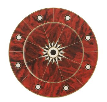 Mottahedeh Tony Duquette Red Tortoise Medallion Service Plate 12"D