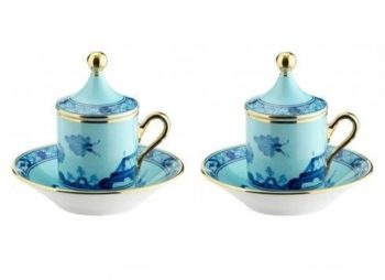 Ginori 1735 Oriente Italiano Iris Tete a Tete Coffee Set