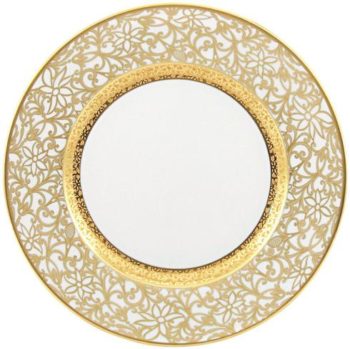 Raynaud Tolede White/Gold Dessert Plate 8.75" D