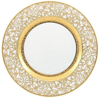 Raynaud Tolede White/Gold Salad Plate 7.75" D