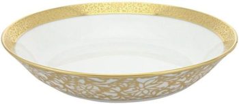 Raynaud Tolede White/Gold Coupe Soup Bowl 7.5" D