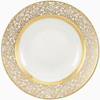 Raynaud Tolede White/Gold Deep Chop Plate 11.5" D