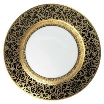 Raynaud Tolede Black/Gold Salad Plate 7.75" D