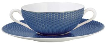 Raynaud Tresor Blue Cream Soup Saucer 7.5"D