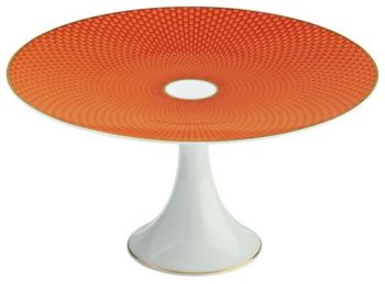 Raynaud Tresor Orange Petit Four Stand Medium 8.75"