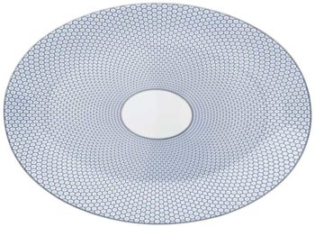 Raynaud Tresor Blue Oval Dish Large 16.5"L x 11.75"W