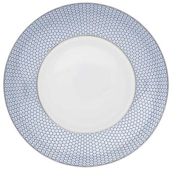 Raynaud Tresor Blue Rim Soup/Pasta Plate 10.6"D