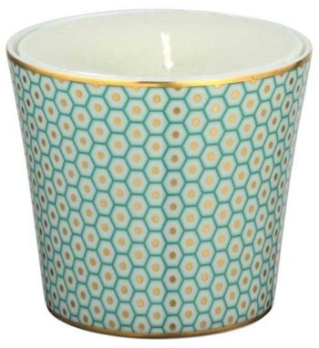 Raynaud Tresor Turquoise Turquoise Candle Pot 3.25"H