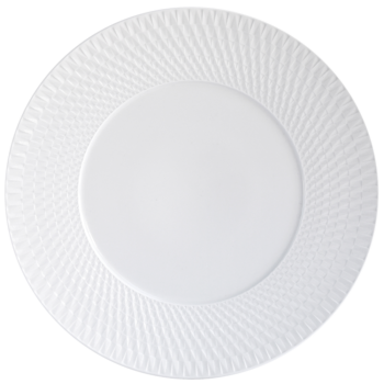 Bernardaud Twist White Service Plate 11.4"D
