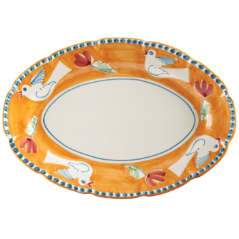Vietri Campagna Uccello Large Oval Platter 16"L x 11.5"W