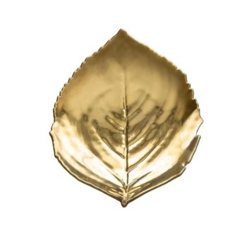 Costa Nova Riviera Or Hydrangea Leaf 8.5" x 7.5"