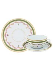 Haviland Vieux Paris Vert Tea Cup and Saucer 7 oz