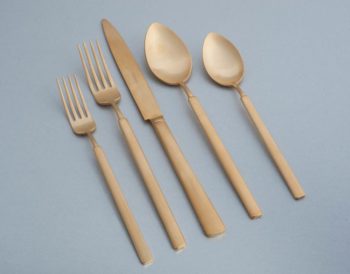 Herdmar Vintage-Gold Matte 5-Piece Place Setting