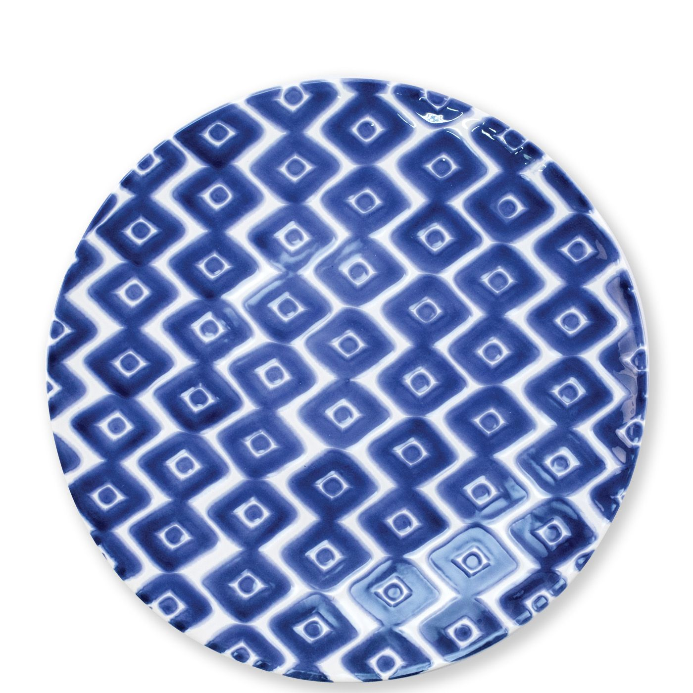 Vietri Santorini Diamond Dinner Plate