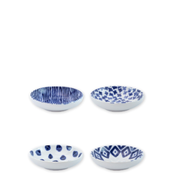 Vietri Santorini Assorted Condiment Bowls - Set of 4, 5.75"D