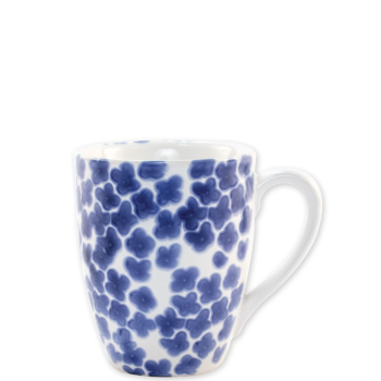 Vietri Santorini Flower Mug 4.5"H, 14 oz