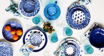 Vietri Santorini Stripe Salad Plate 9"D - Image 2