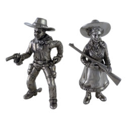 Vagabond House Cowboy & Cowgirl Salt & Pepper Set 2"W x 3"L x 5"T