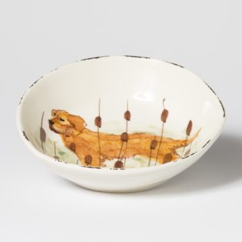 Vietri Wildlife Hunting Dog Pasta Bowl 8.5"D, 2"H - Image 2