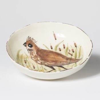 Vietri Wildlife Quail Pasta Bowl 8.5"D, 2"H - Image 2
