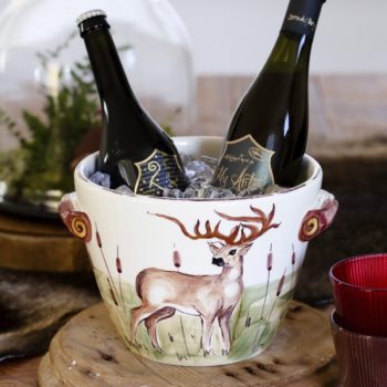 Vietri Wildlife Deer Handled Deep Serving Bowl - Image 3