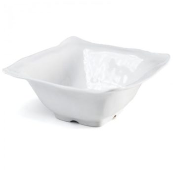 Q SQUARED NYC Ruffle Melamine Square Serving Bowl 12.5" x 12.5" x 4.7"
