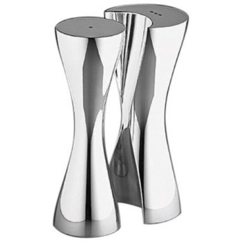 Nambe Hug Salt & Pepper 6 inches