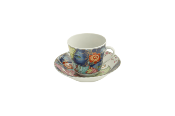 Mottahedeh Tobacco Leaf Tea Cup and Saucer  2.5'H - Image 3