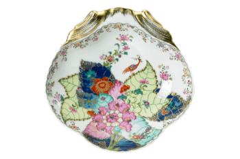 Mottahedeh Tobacco Leaf Shell Dish 8.25"