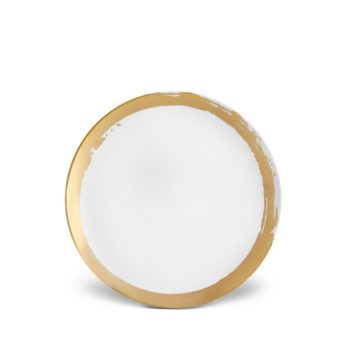 L'Objet Zen Dessert Plate White & Gold 8"D