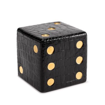 L'Objet Dice Decorative Box Black - Image 2