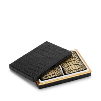 L'ObjetCrocodile Box with Playing Cards (2 Decks)