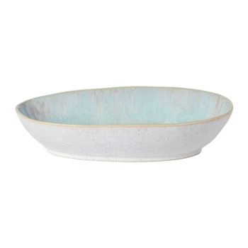 Casafina Eivissa Sea Blue Oval Baker 13" 12.25" L 6.75" W 3" H