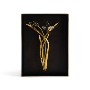 Michael Aram Black Iris Shadow Box 10.25"L x 2"W x 13.75"H