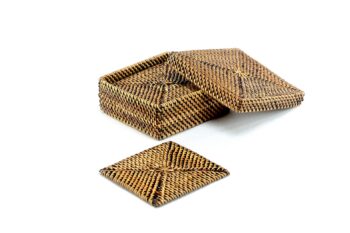 Calaisio Square Coaster Set of 6 with Holder