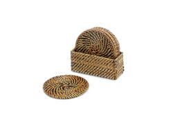 Calaisio Round Coaster Set of 6 with Holder