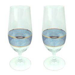 Michael Wainwright Panthera Indigo Stemmed Water - Set of 2