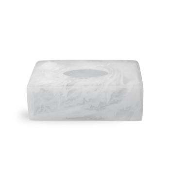 Nashi Home Rectangular Tissue Box White Swirl